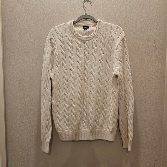 J. Crew Men's Cable Knit Sweater Size Medium - Picture 1 of 5